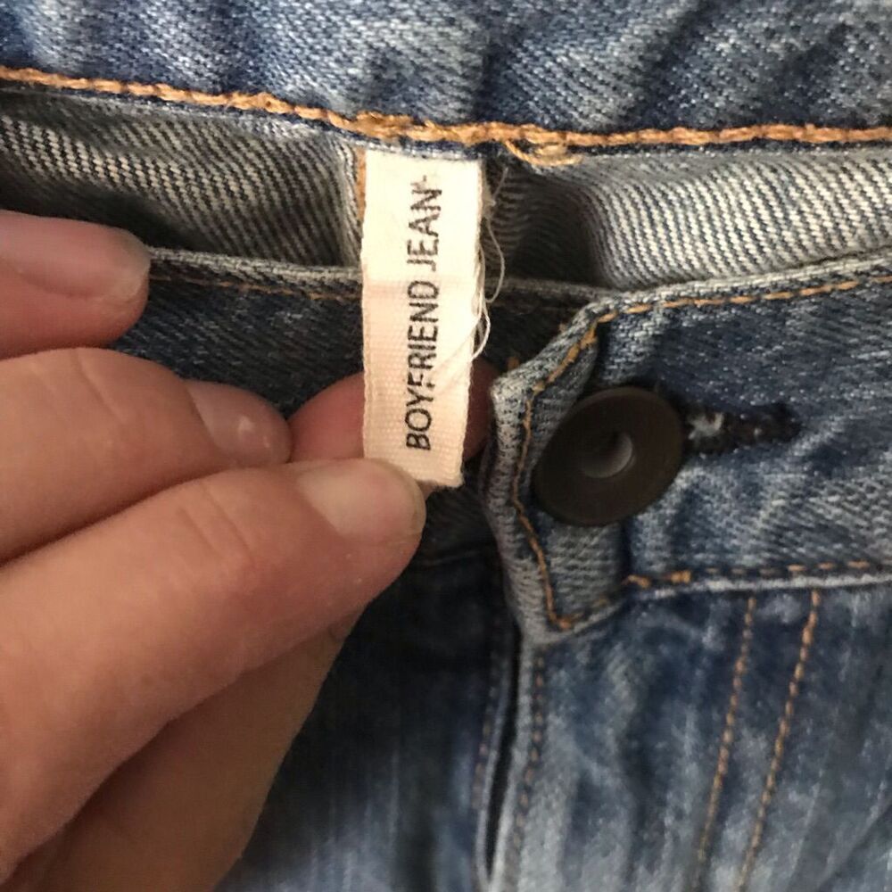 Rag & Bone Boyfriend Jean Light Acid Wash Size 25 Distressed Ankle Cropped Crop - Picture 6 of 8